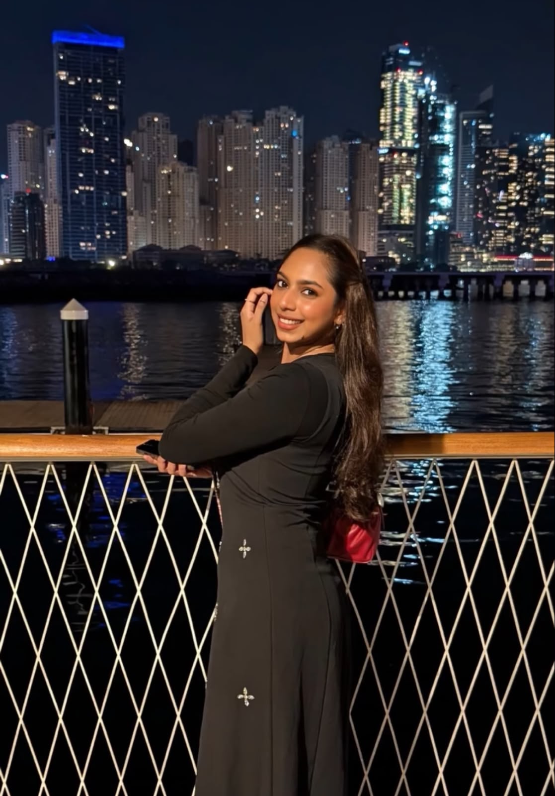 Abida by the Dubai marina at night